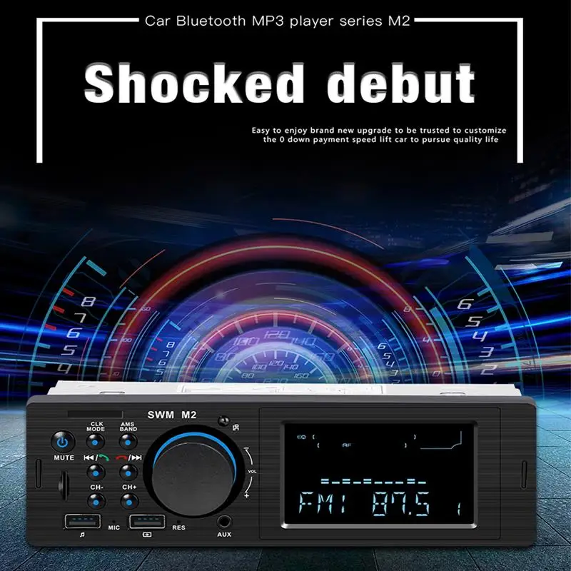 Автомобильный стерео MP3 музыкальный плеер FM Музыкальный радио Bluetooth 4,0 TF AUX двойной usb зарядка для iOS/Android головное устройство для автомобиля аксессуары