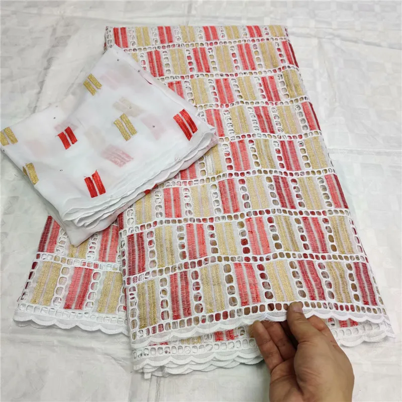 

Swiss lace fabric 2019 heavy beaded embroidery African lace fabrics 100% cotton Swiss voile lace in Switzerland With stones 4L10