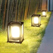 Thrisdar E27 уличный садовый забор столб лампа Вилла парковка двора ворота светильник на Колону уличный столб крышка лампа дорожка газонная лампа