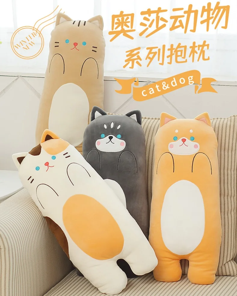 Мягкая плюшевая подушка candice guo Q в виде животных из мультфильма котят собак
