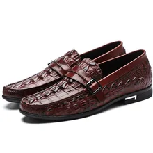 Men Dress Shoes Genuine Leather Shoes Crocodile Pattern Flats Oxfords Slip-on Wedding Office Business Men Casual Shoes Men Dress Shoes Genuine Leather Shoes Crocodile Pattern Flats Oxfords Slip-on Wedding Office Business Men Casual Shoes