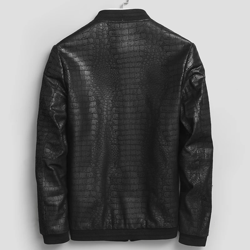 

Men's Leather Jacket Sheepskin Coat Genuine Leather Jacket Men Spring Casual Bomber Veste Cuir Homme 71J1718 KJ2113