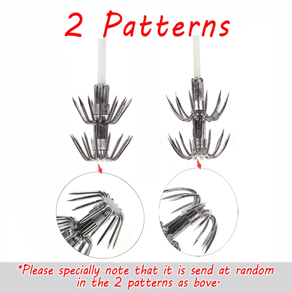 10PCS Octopus / Squid Jig Fishing Lure DIY Hooks