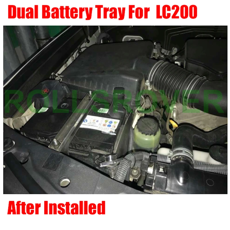 롤스로버 스테인리스 스틸 듀얼 배터리 트레이 클램프, LC200 LC 200 4.0L 4.6L 배터리 홀더 키트
