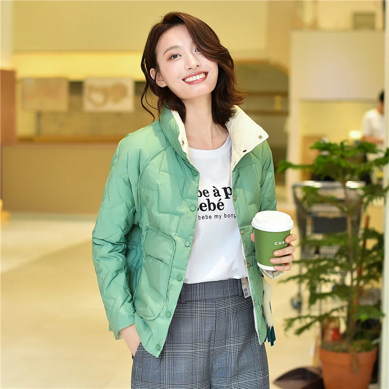 

Lightweight down jacket ladies 2020 new fashion Korean version of the small light and thin short hooded jacket