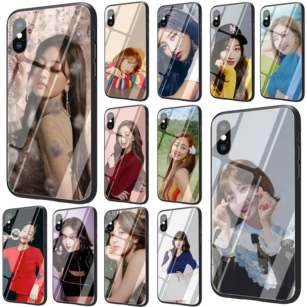 Корейские kpop дважды Jihyo закаленное Стекло чехол для телефона чехол для iphone 5 5s 6 6s плюс 7 8 Plus X XR XS 11 Pro Max