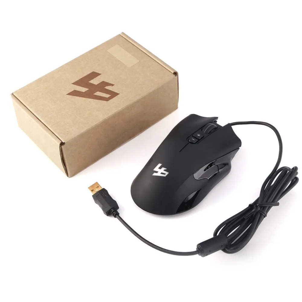 5D 250-4000 dpi 5V 100mA 4 кнопки светодиодный USB порт Интерфейс Проводные оптические Игры мышь черный белый оранжевый
