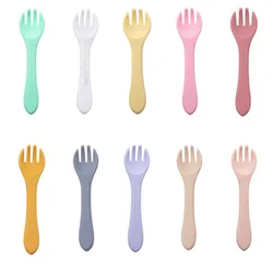 Fourchette en Silicone souple pour bébé, ensemble d'alimentation pour tout petits, accessoires d'alimentation, fourchette en Silicone sans BPA, 1 pièces 