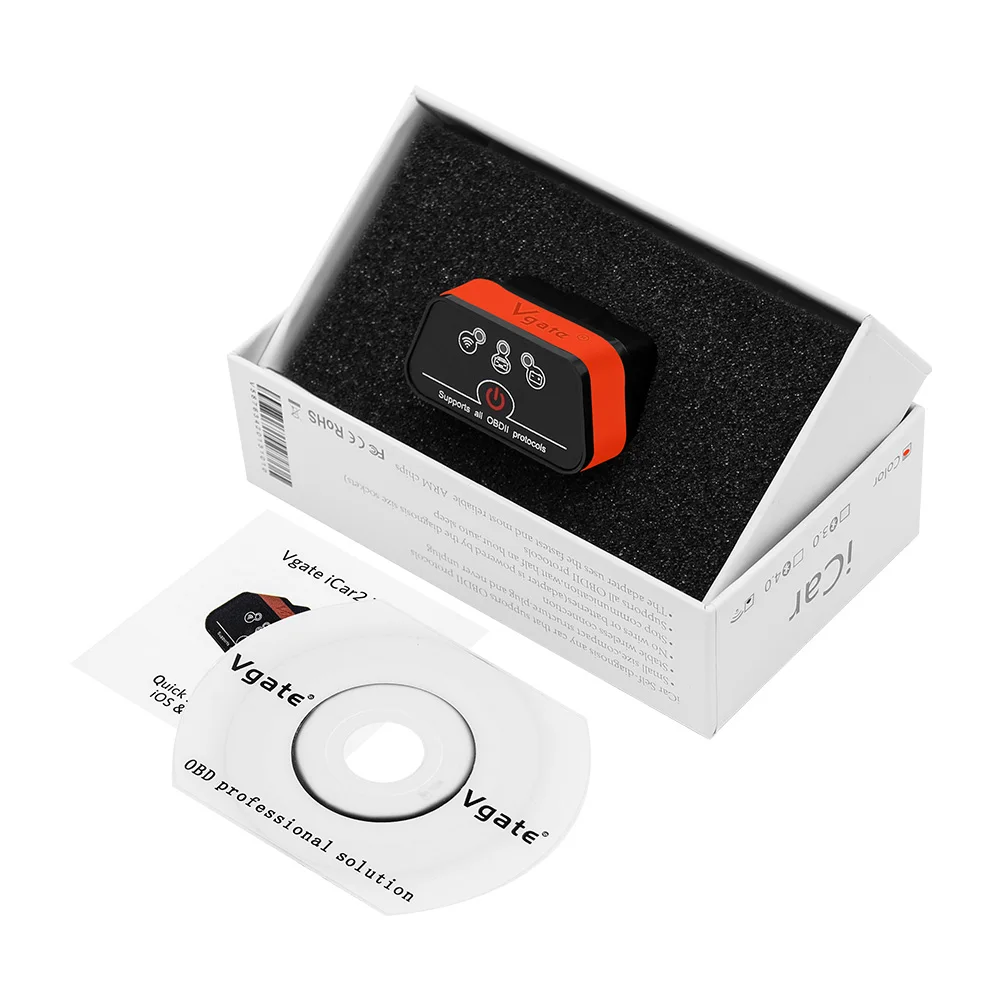 Автомобильный диагностический сканер Vgate iCar2 ELM 327 v2.1 obd2 Wi Fi адаптер для IOS/android obd odb2