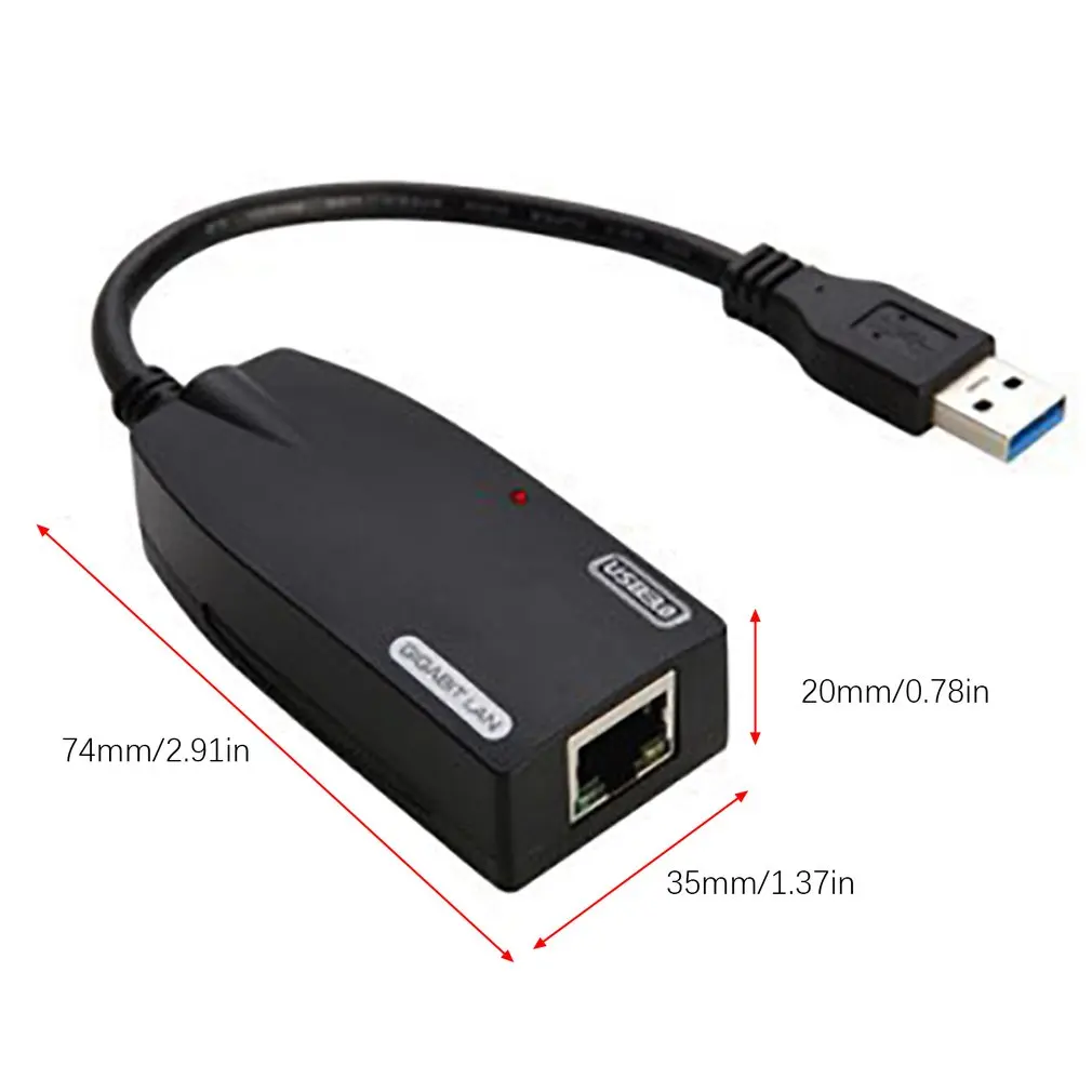 

USB Ethernet Adapter Network Card USB 3.0 to RJ45 Lan Gigabit Internet