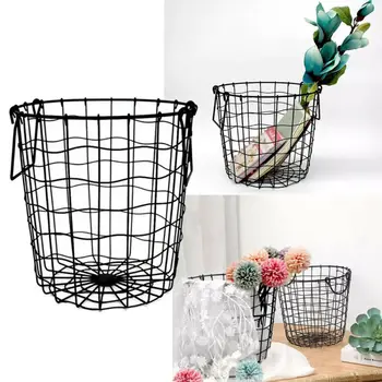 

Iron Storage Basket Drain Storage Basket Laundry Hamper Basket Art Wrought Storage Organizer