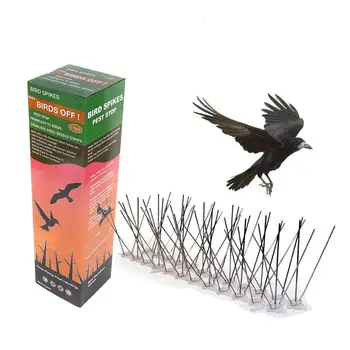 

50CM Eco-friendly Stainless Steel Bird Spikes for Pigeons and Other Small Birds Fence Security Control Deterrent Kit
