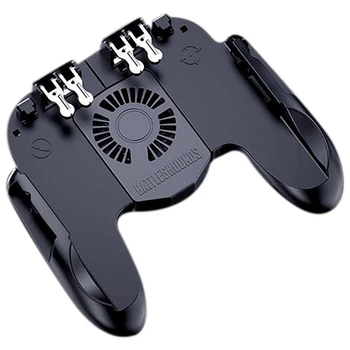 

HOT-H9 Six Finger Game Controller Gamepad Free Fire Cooling Fan Gamepad Joystick for IOS Android Mobile Phone