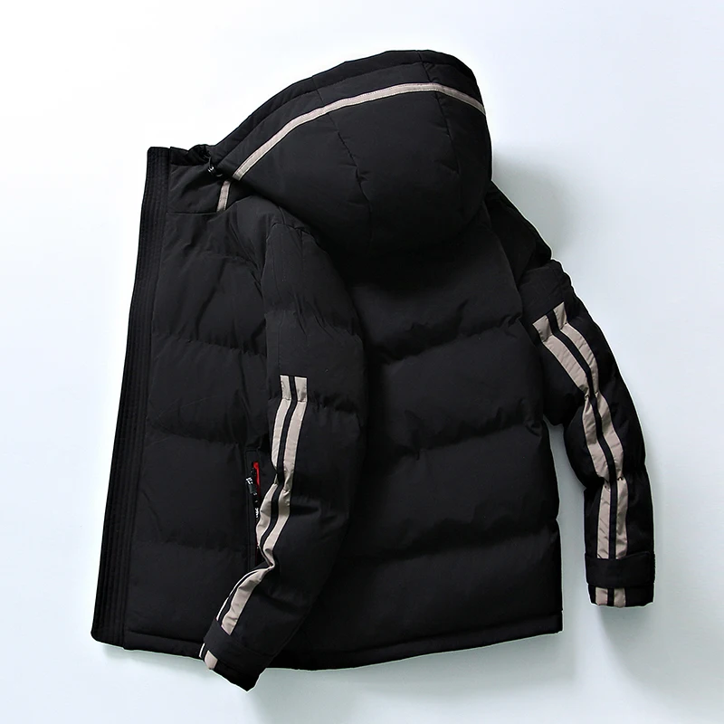 Hooded cotton-padded jacket men 2021 winter new loose down jacket coat shopping daily casual boyfriend warm coat full sleeve