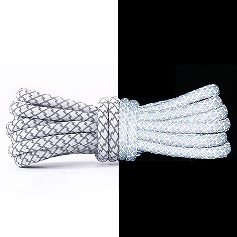 3M Cordones Redondos, шнурки для ботинок, кружевные светоотражающие шнурки, круглые шнурки Atacadores Gypsophila Lacets Pour Chaussure Illuminate - Цвет: white