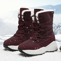 Winter New Women's Snow Boots Warm Plush Mid-calf Non-slip Ladies Short Boots Black Thick-soled Boots Comfortable Casual Boots