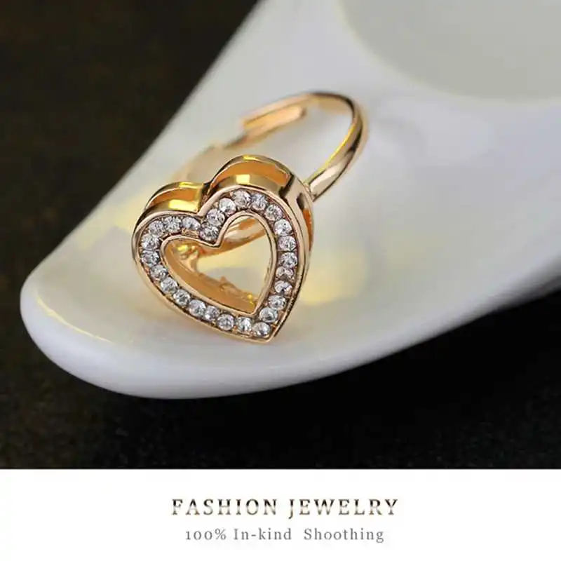 4 шт./компл. наборов в форме сердца Украшение роскошное кристаллическое ожерелье