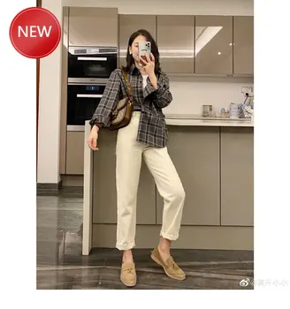 

Fashion High Waist Women Harem Jeans Pants Loose White Denim Jeans Female Buttons Trousers Spring 2020 Streetwear Harajuku