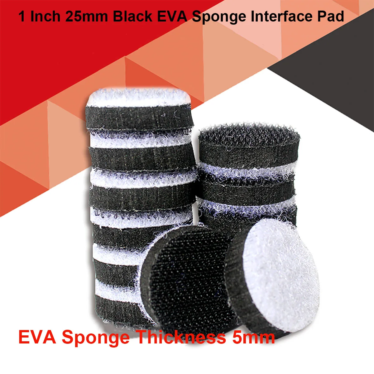 Black Eva Sponge Interface Pad 1 Inch 25Mm Hook And Loop Buffer Sponge For Sander Backing Pad Abrasive Tools Accessories Black Eva Sponge Interface Pad 1 Inch 25Mm Hook And Loop Buffer Sponge For Sander Backing Pad Abrasive Tools Accessories