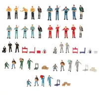 1:64 Scale Hand Painted Miniature Model Figures Gas Station Layout Diorama 1