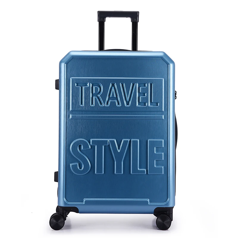 

Silent Universal Wheel Luggage Business Anti-theft Boarding Trolley Box Solid Color Letter Boarding Luggage Truncus