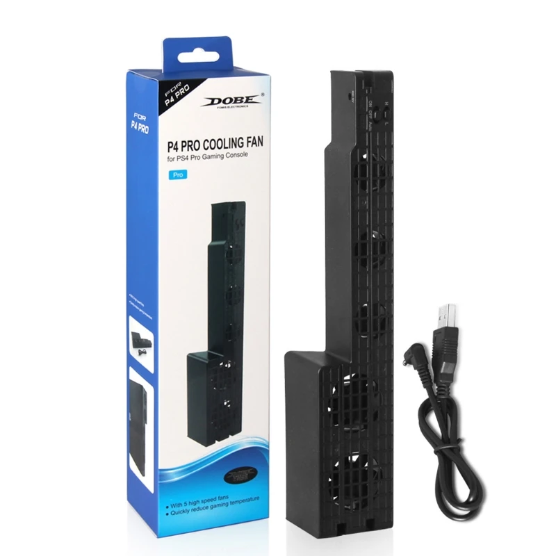 

5-Fan External Super Turbo USB Cooling Fan For Playstation4 PS4 Pro Game Console