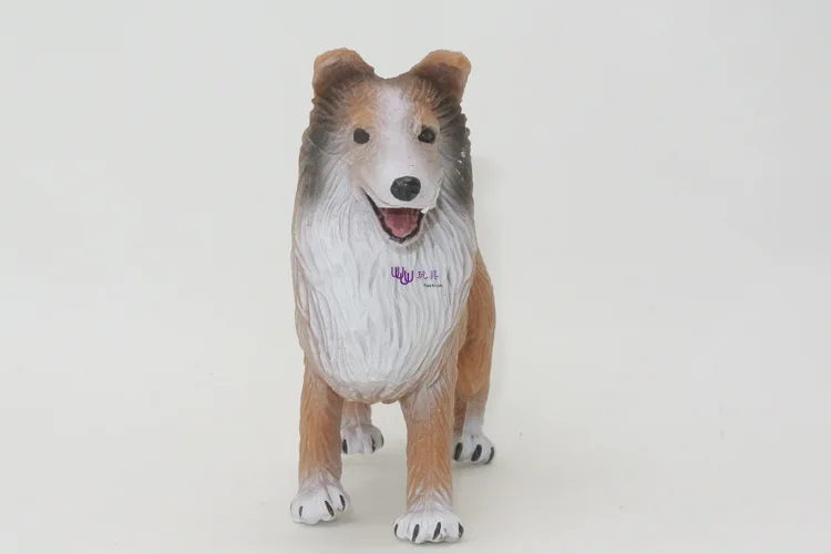 Model Wild Animal Model Set Large Collie Dog Plastic Emulate Toy