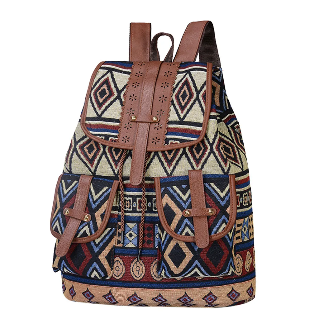 OCARDIAN женский рюкзак, школьная сумка для подростков, Женский богемный этнический рюкзак, Большой Вместительный рюкзак для путешествий, сумка на плечо