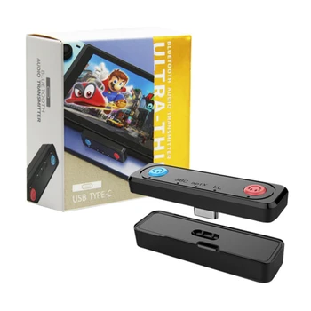 

Bluetooth5.0 Audio Transmitter Headphone Adapter For Nintendo Switch/Lite PS4 3.5mm Microphone