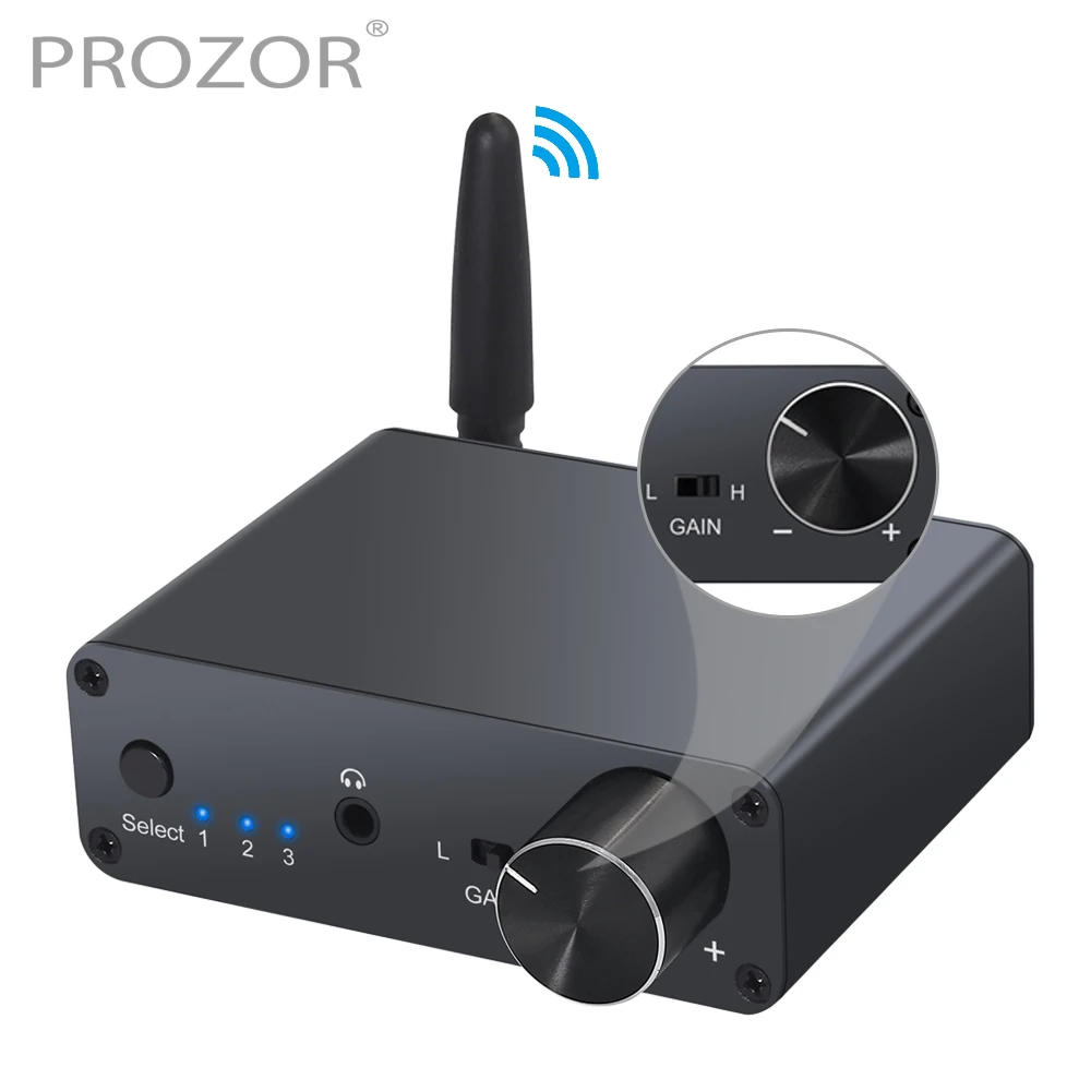 Prozor 192kHz Bluetooth DAC Converter With Headphone Amplifier 3 5mm Audio Adapter For APT X AAC SBC Digital to Analog Converter