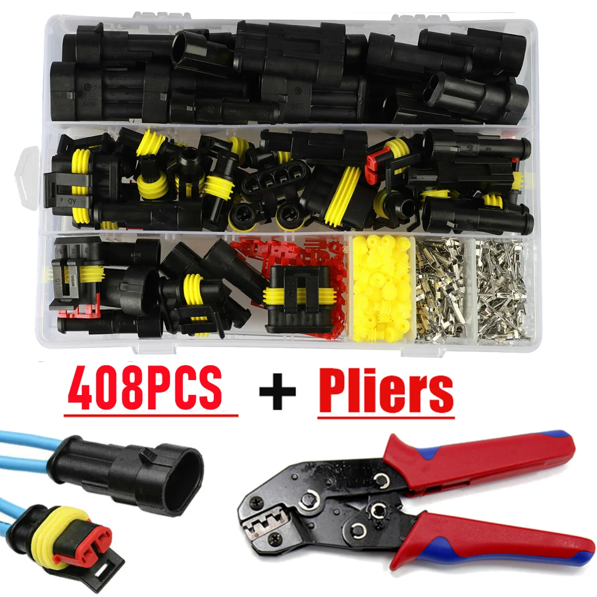 15 pces 1-6pins escondeu conectores à prova