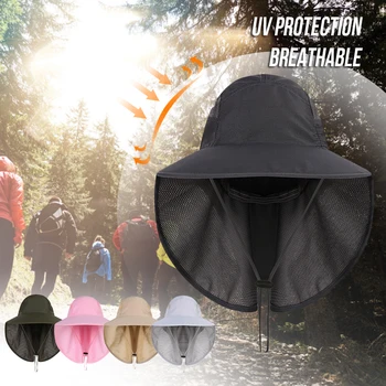 

Men Women Outdoor Fishing Hat UV Sun Protection Hats Breathable Quick Dry Sun Cap Neck Face Cover Hiking Climbing Mesh Hat