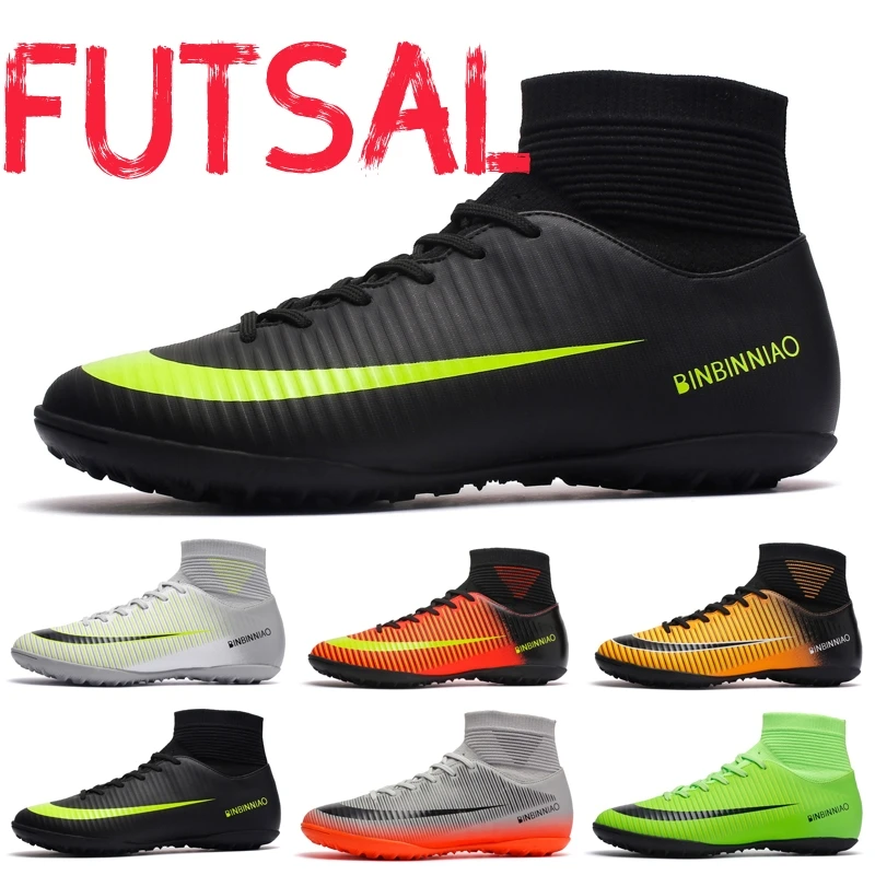 chuteira campo society Sapatos de futebol da sociedade botas de futebol  homem chuteiras tênis crampon cravejado para homem profissional campo  formadores plantas artificiais - AliExpress