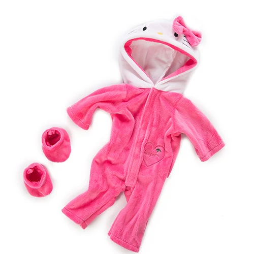 Warm Rompers jumpsuits+shoes Fit 17 inch 43cm Doll Clothes Born Baby Rompers Suit For Baby Birthday Festival Gift 10