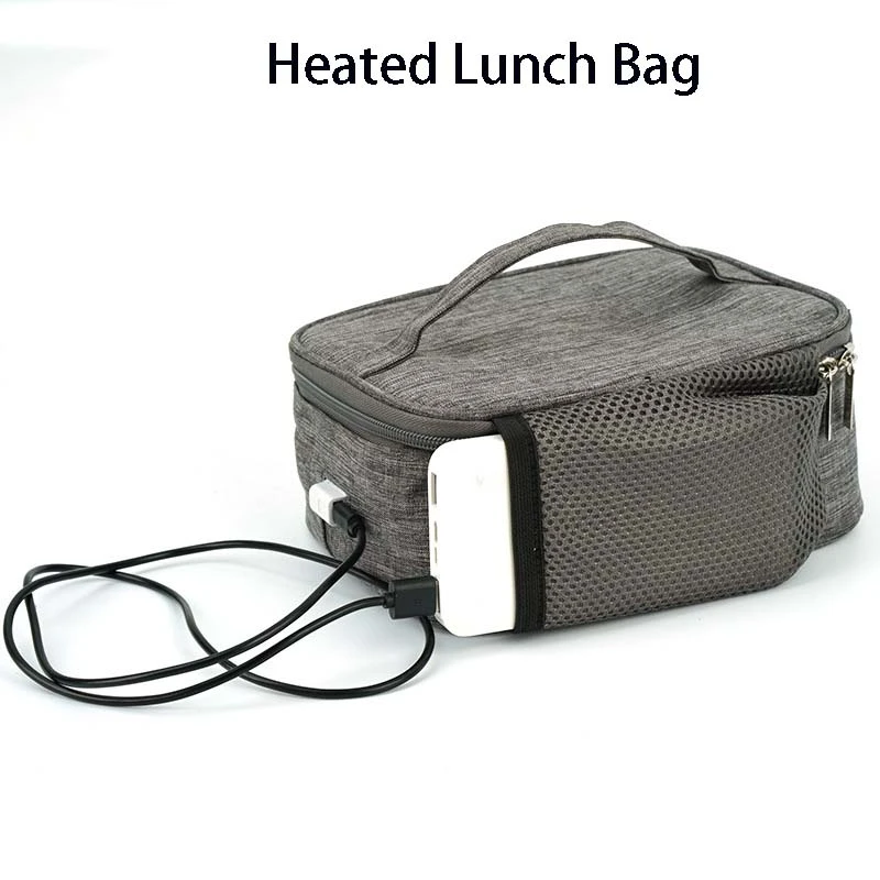 USB Heating Lunch Box Insulation Bag Outdoor Picnic Office Waterproof