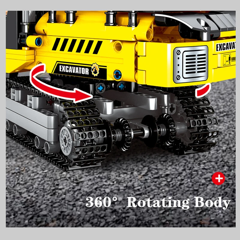 Дешево Diy Technic серия Moc большой экскаватор наборы модельный набор Город Развивающие игрушки для Дети Детские подарки строительные блоки кирпичи