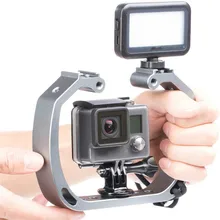 مثبت مقبض الكاميرا لـ GoPro Hero 9 8 7 ، أسود ، سبائك الألومنيوم ، فيلم مايكرو تحت الماء ، ملحقات كاميرا الحركة