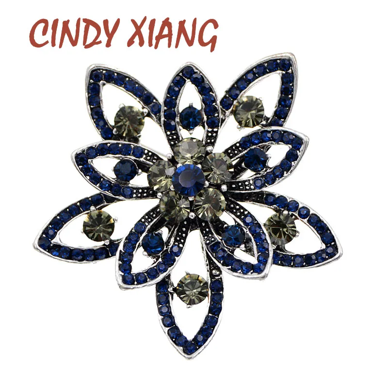 Женские броши в виде цветка CINDY XIANG стразы булавка растения ювелирные изделия
