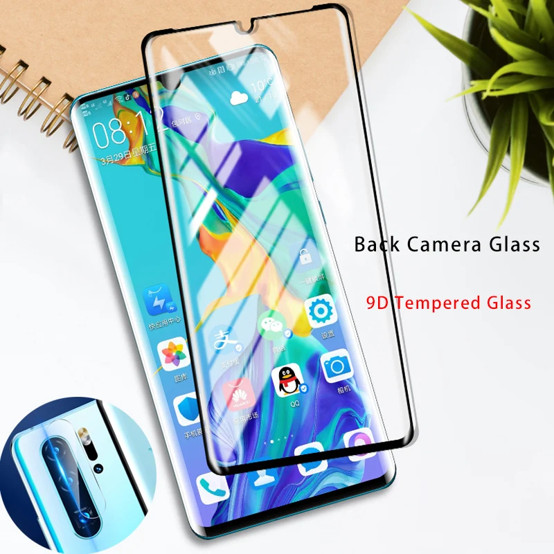 2 в 1 9D экран Portector для Huawei Y9 Y7 Y6 рro рrime 2019 заднего объектива камеры Защитное стекло