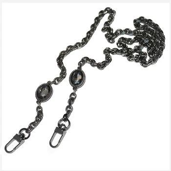 

DIY Replacement 7mm Gun Black Chain Purse Strap Shoulder Crossbody Bag Strap for Pnone Cases, Clutch Bags, Small Handbags