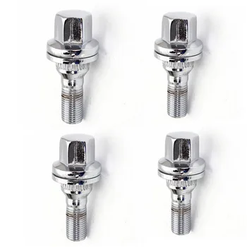 

4/16PCS Car Aluminum Chrome Wheel Bolts Nuts Kit M12x1.25 17mm For Peugeot 1007 206 207 406 407 607 2000 2001 2002 2003-2008