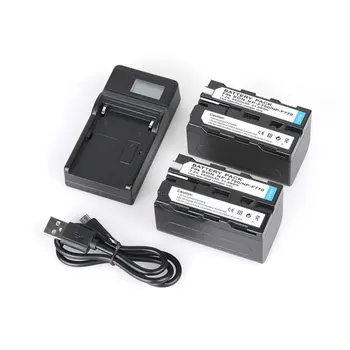

NP-F750/770 Fully Decoded Lithium Battery Pack + USB Single Camera Battery Charger With LCD Display Screen USB Cable