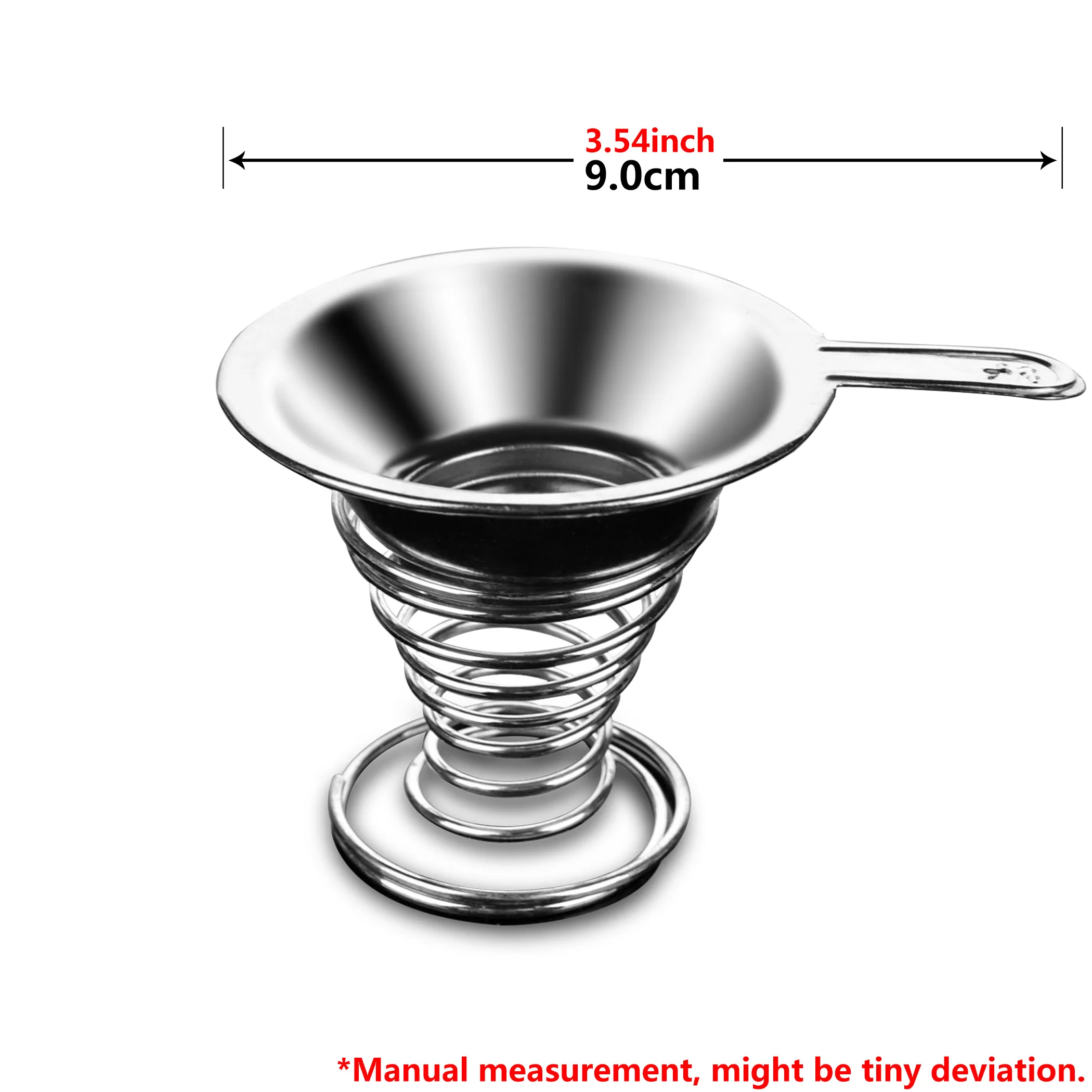 Stainless Steel Small Fine Mesh Tea Funnel Tea Leaf Filter Strainer with Stand