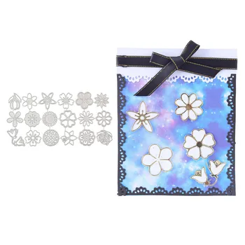 

DiyArts 18pcs small flowers scrapbooking cut die metal cutting knife mold embossing folders for card making craft stencil