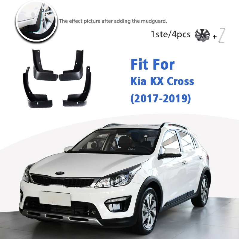 Mudflaps For Kia KX Cross 2017-2019 Front Rear 4pcs Mud Flap Mudguards car Accessories Auto styline Mud Flap Fender Splash Guard