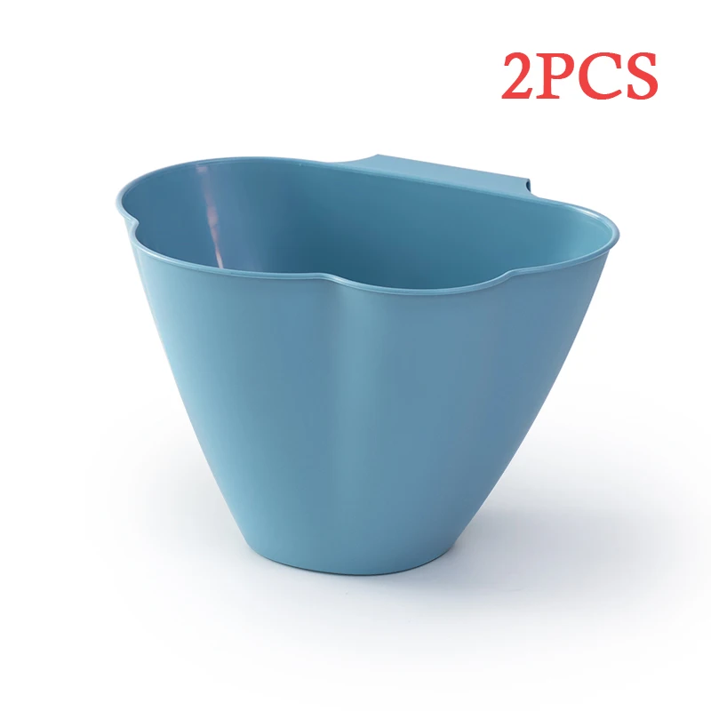 Blue 2PCS BNBS дверь кухонного шкафа мусорный бак без отходов мусорные ящики ведро рециркуляции мусора бумажная Корзина настенный контейнер для мусора - Цвет: Blue 2PCS