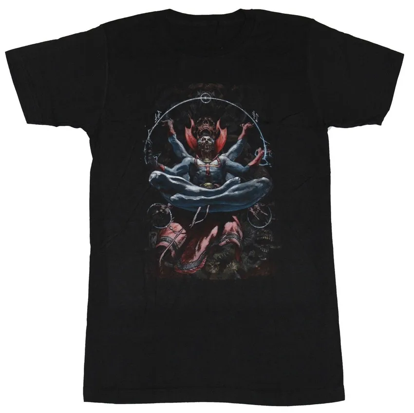 Doctor Strange Dr (Marvel Comics) Mens T-Shirt - Levitating Stephen Retro O Neck Tee Shirt | Мужская одежда