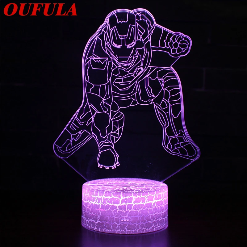 

Night LED Lights Novelty 3D lamp Cute Toy Gift 7 Color Abstract Artist Graphics Cartoon Atmosphere Lamp For Children Kids Room