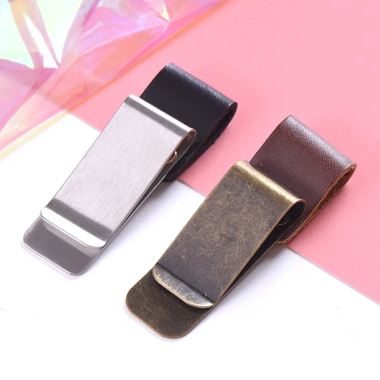 1 шт. металлический кожаный держатель для ручек латунный зажим карандашей из