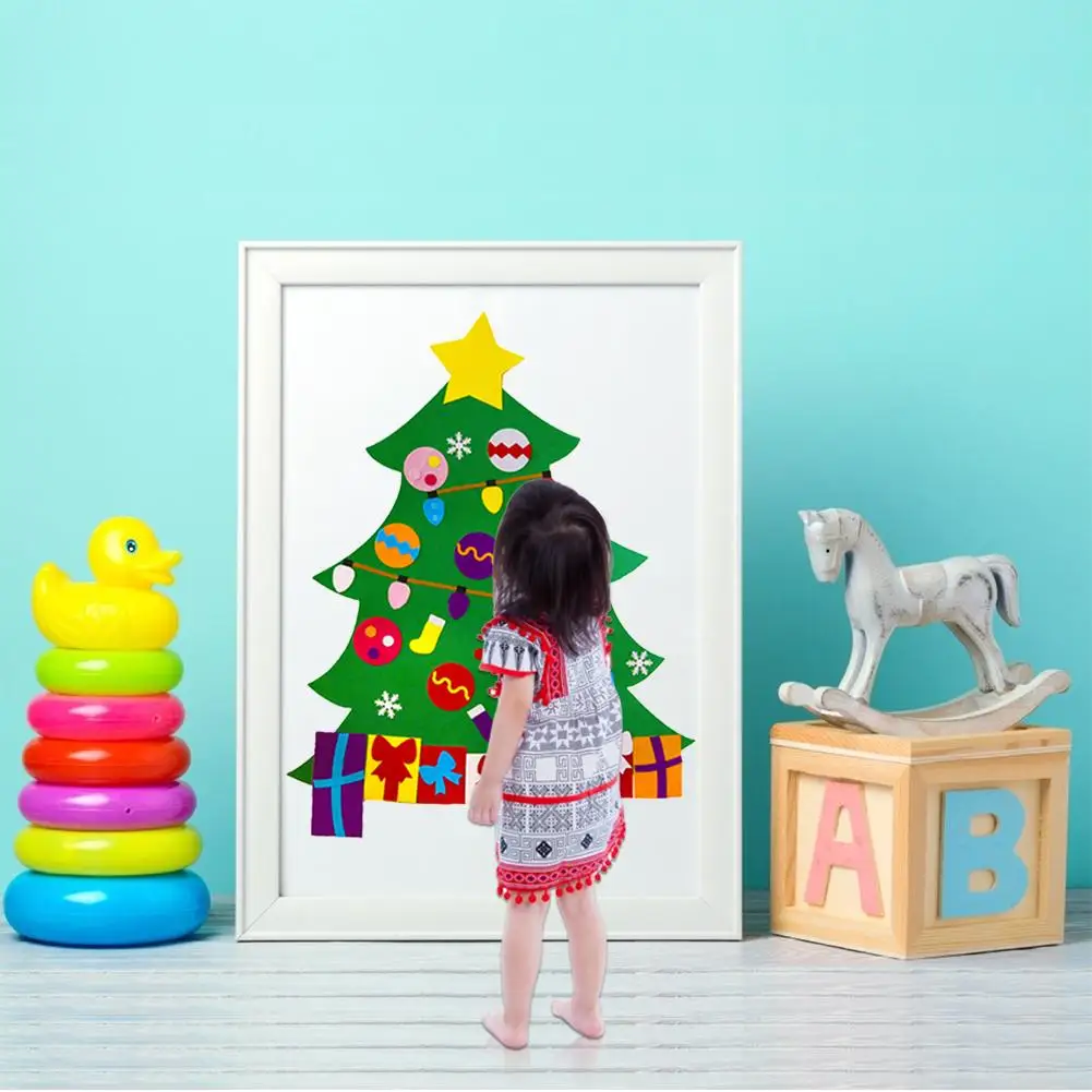 Креативный Набор для украшения рождественской елки DIY, подарки для детей, Новогодняя дверь, настенные подвесные украшения для рождественской елки, снеговик, Санта Клаус - Цвет: 10